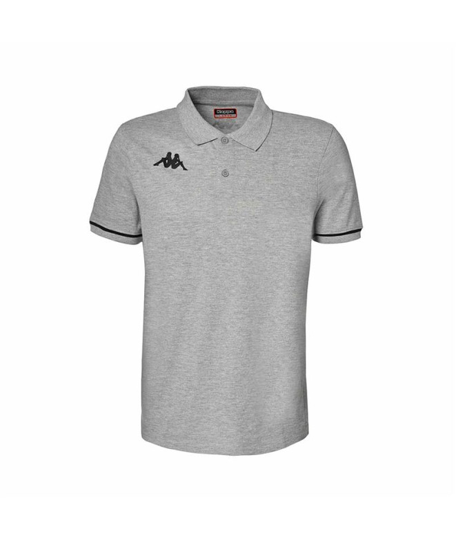Polo Kappa Homme Barli Gris Mélange/Noir