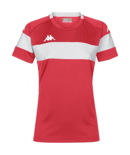 T-shirt Femme footballKappa Dareta Rouge/Blanc