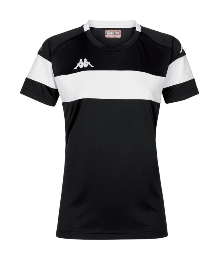 T-shirt Football Kappa Femme de Dareta Noir/Blanc