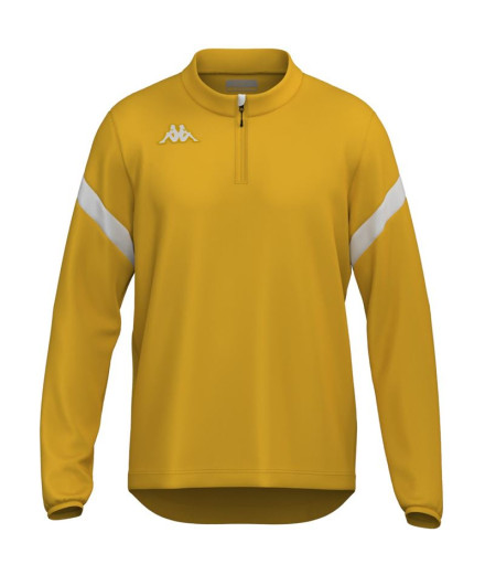 Sweat Fitness Kappa Homme Dolvole Jaune Chrome/Blanc