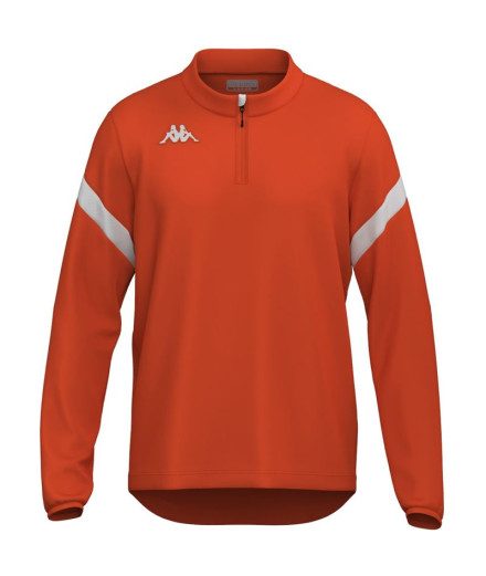 Sweat Fitness Kappa Homme Dolvole Orange Flamme/Blanc