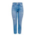 Pantalon Only Onlemily Str Ank Dst Rea697 Light Blue Denim Femme