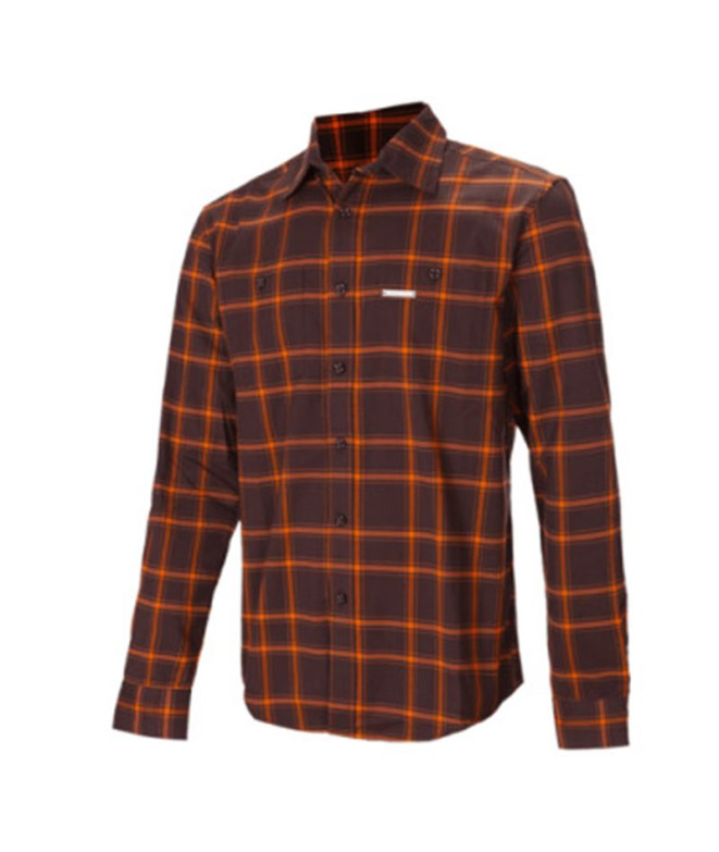 Chemise Trangoworld Homme Zernez Marron/Orange