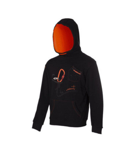 Sweat Trangoworld Homme Déconnexion Caviar/Orange rouge