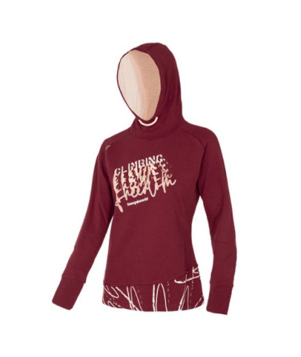Sweat Trangoworld Femme Rosendal Cabernet/Pêche pâle