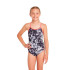 Maillot de bain Natation Fille by Zoggs Marble Sprintback Black Front Lined