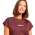 T-shirt adidas Femme Lin Sj Rubaur/Blanc
