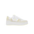 Chaussures Lacoste Femme T-Clip Plat 125 1 Sfa Blanc/Jaune foncé
