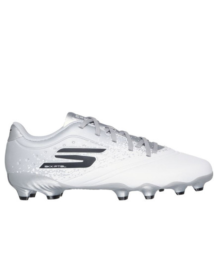 Bottes de Football Skechers Razor 1,5 FG Enfant Blanc/Gris