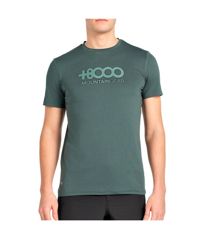 T-shirt Montagne + 8000 de Pipe Vert foncé Pipe...