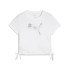 T-shirt Fille Puma Essentials Metallic Knotted Tee G White