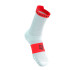 Chaussettes Running de Compressport Pro Racing V4.0 Run High Blanc/Rouge fluo