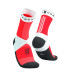 Chaussettes Running Trail Unisexe de Compressport Ultra V2.0 Blanc/Rouge