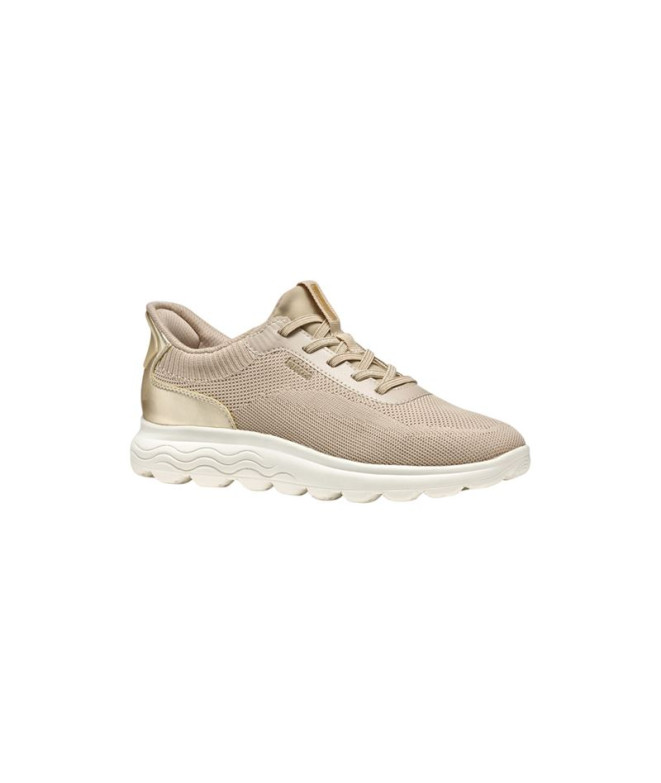 Chaussures Femme Geox Spherica Plus Lt Taupe/Gold