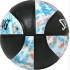 Balle Basket-ball Spalding de Tie Dye Sz5 Caoutchouc Noir/Bleu