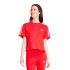 T-shirt adidas Haut Femme Essentials 3 Stripes Single Jersey Cropped Red