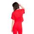 T-shirt adidas Haut Femme Essentials 3 Stripes Single Jersey Cropped Red