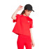 T-shirt adidas Haut Femme Essentials 3 Stripes Single Jersey Cropped Red