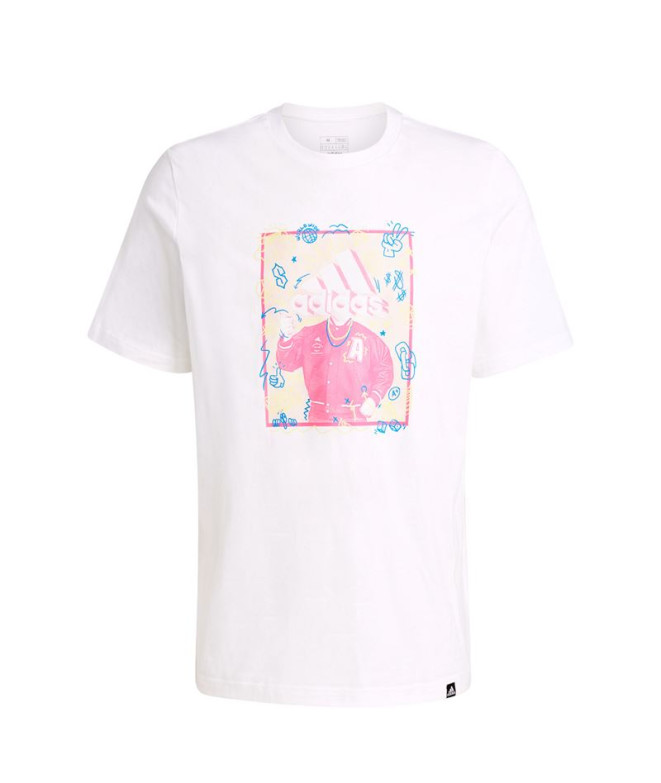 T-shirt adidas Homme Gribouillis Graphique Blanc