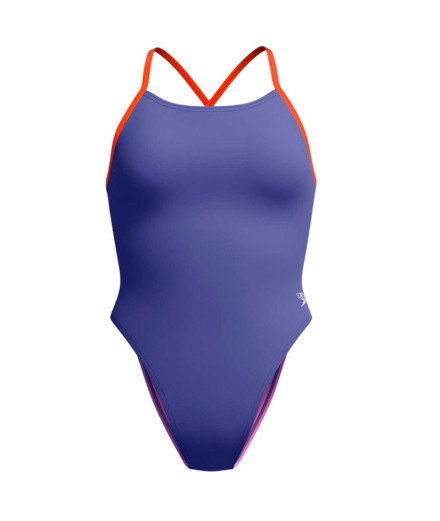 Maillot de bain Speedo Solid Tie Back Femme Bleu