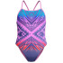 Maillot de bain Speedo Placement Digital Vback Femme Équilibre Rose- Bleu