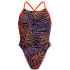 Maillot de bain Speedo Allover Digital Tie Back Femme Feuille Printemps - Anthracite