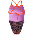 Maillot de bain Speedo Allover Digital Tie Back Femme Feuille Printemps - Anthracite