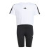 Ensemble de Fitness adidas Jg Tr-Es 3Bandas Fille Blanc/Noir