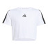 Ensemble de Fitness adidas Jg Tr-Es 3Bandas Fille Blanc/Noir