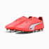 Bottes de football Puma King Pro Fg/Ag Rouge brillant/Blanc/Rouge