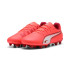 Bottes de football Puma King Match Fg/Ag Enfant Rouge/Blanc