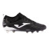 Bottes de Football Joma Numéro-10 2401 Noir Blanc Terrain Ferme