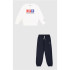 Chandal Champion Crewneck Sweatsuit Enfant Blanc Bleu