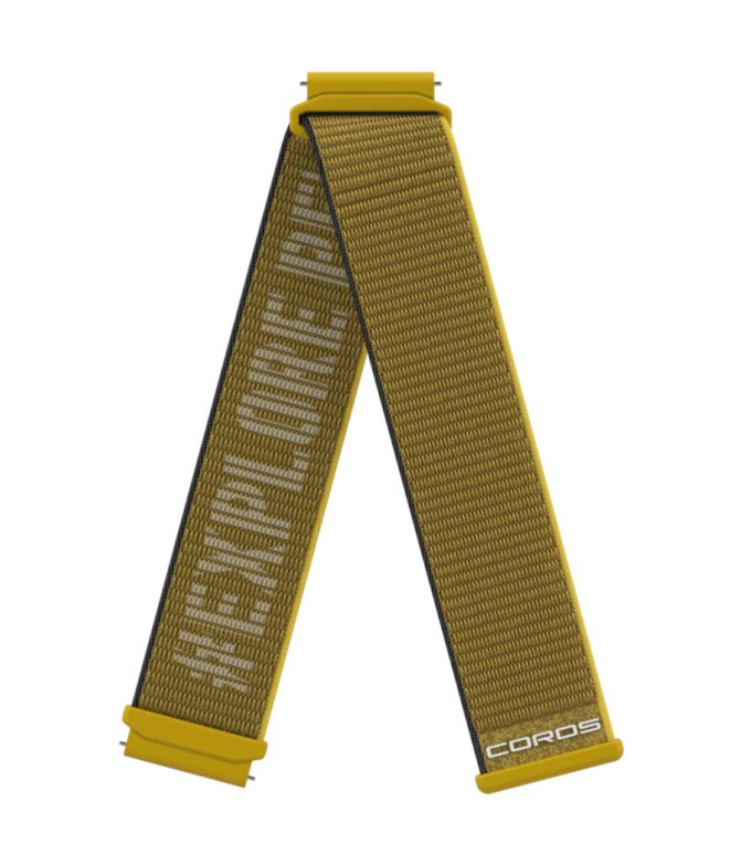 Bande de montre Coros 22Mm Band en Nylon Jaune...