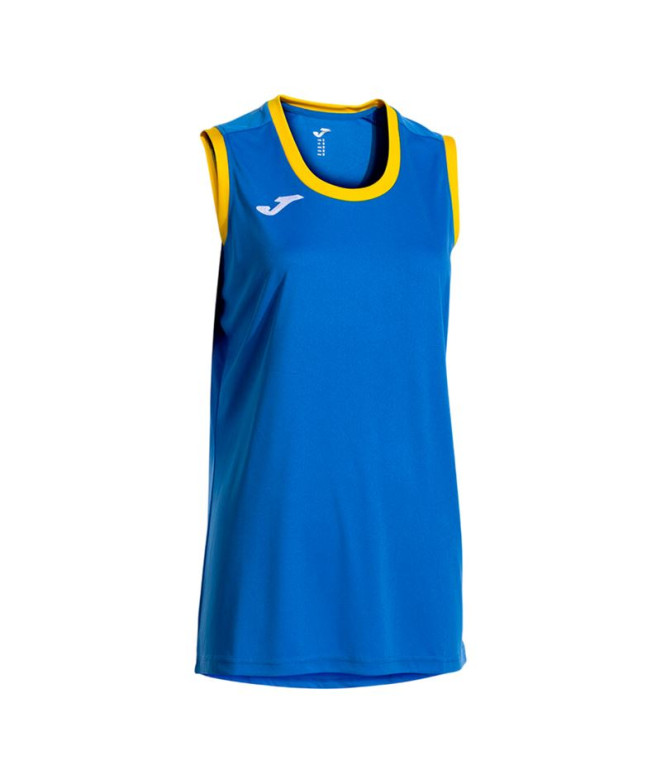 T-shirt Joma Cancha Royal Jaune Femme