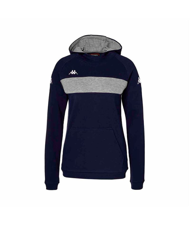 Sweat Kappa Daccia Femme Bleu Marine/Grey Mel
