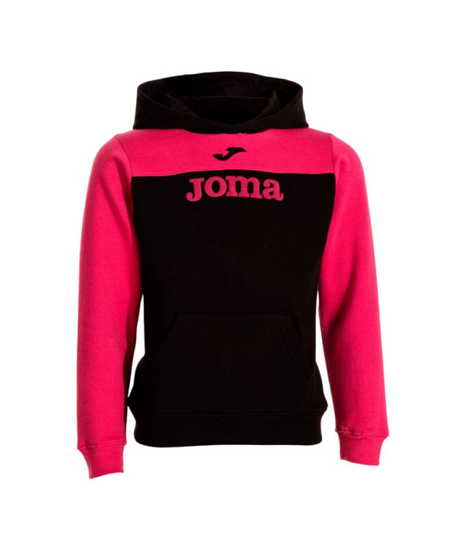 Sweat Joma Avec Capuche Park Noir Fuchsia Fille