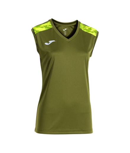 T-shirt Joma Championship VIII Femme Vert/Jaune Fluo