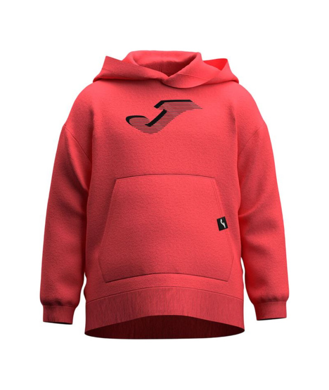 Sweat Joma Avec Capuche Lion Enfant Corail Fluo