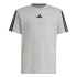 T-shirt adidas 3 Bandes Enfant Gris/Noir