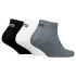 Chaussettes Puma Plain Sneaker Enfant Gris/Blanc/Noir Pack
