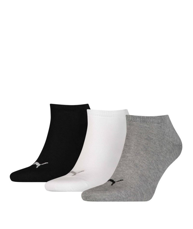 Chaussettes Puma Sneaker Plain Gris/Blanc/Noir...