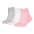 Chaussettes Puma Enfant Gris/Blanc/rose Pack
