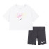 Ensemble Nike Nkg Swoosh Motion Bike Short Enfant Gris Blanc