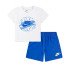 Ensemble Nike Nkb B Nsw On The Move Jrsy Set Enfant Bleu Blanc