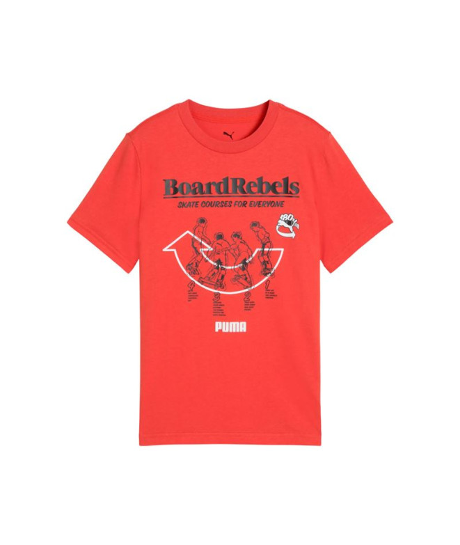 T-shirt Puma Mid90S Graphic Tee I, Rouge Feu...