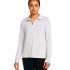 T-shirt de Fitness Under Armour Tech 1/2 Zip- Twist Femme Gris