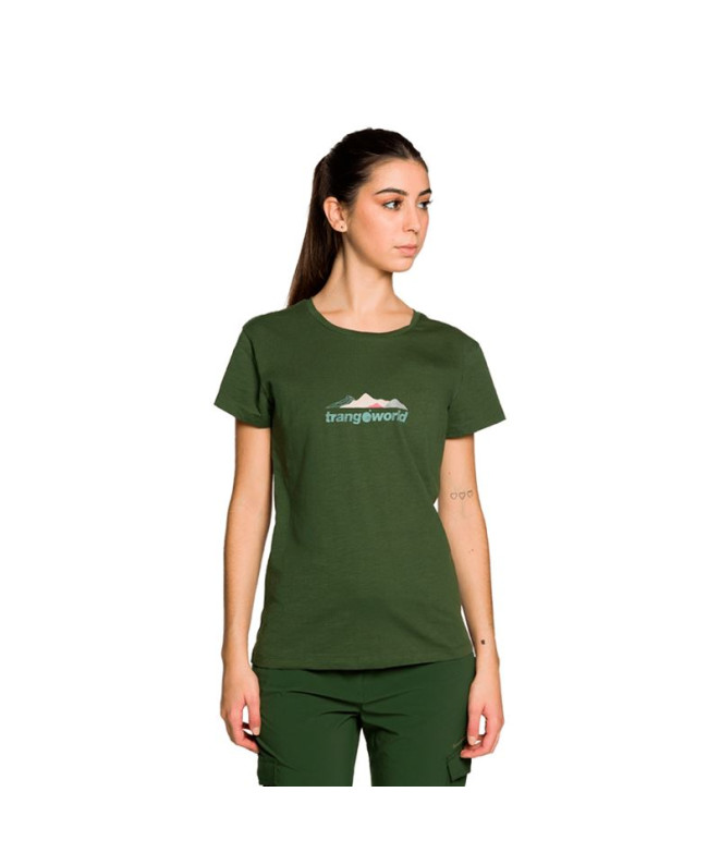 T-shirt Trangoworld Albacoa Femme Vert Foncé