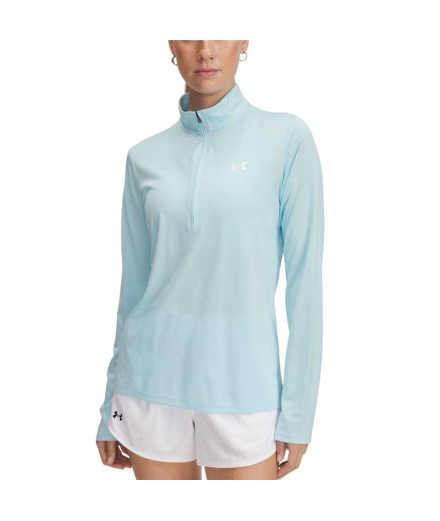 T-shirt de Fitness Under Armour Tech 1/2 Zip- Twist Femme...