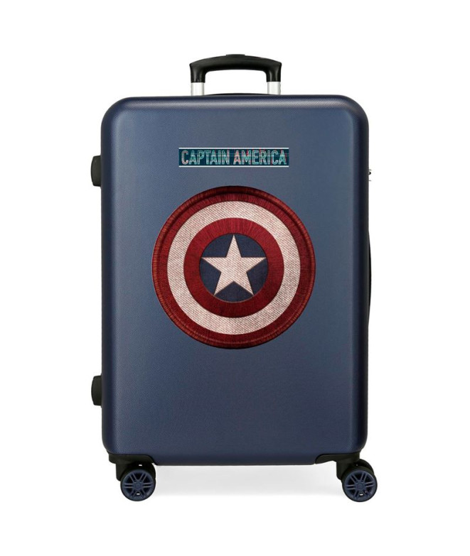 Trolley Marvel Abs 68Cm.4R.Capitan America Bleu